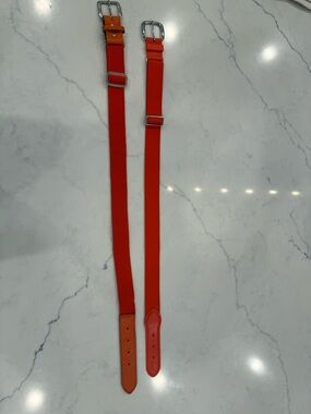 adidas Kids Orange Elastic Softball/Baseball Belts- Pair